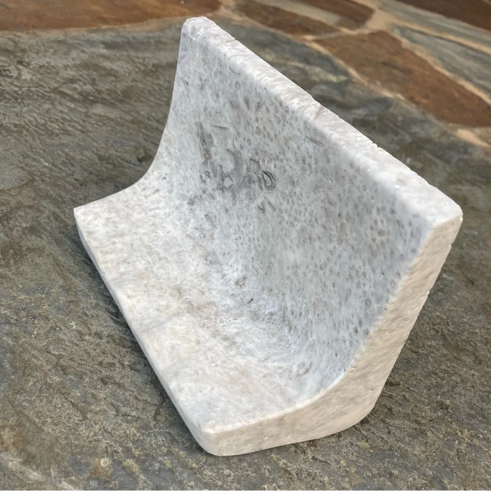 🌲 Travertine Soap Dish, Natural Stone. NWOT.